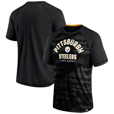 Fanatics Branded Black Pittsburgh Steelers Hail Mary Raglan T-shirt