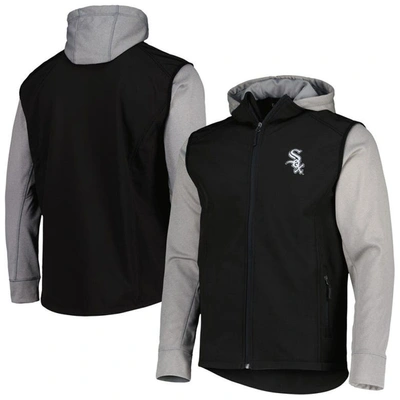 Dunbrooke Black/heather Gray Chicago White Sox Alpha Full-zip Jacket