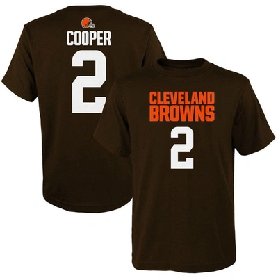 Outerstuff Kids' Youth Amari Cooper Brown Cleveland Browns Mainliner Player Name & Number T-shirt