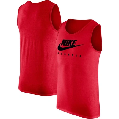 Nike Red Georgia Bulldogs Futura Performance Scoop Neck Tank Top