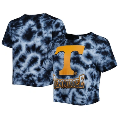 Zoozatz Black Tennessee Volunteers Cloud-dye Cropped T-shirt