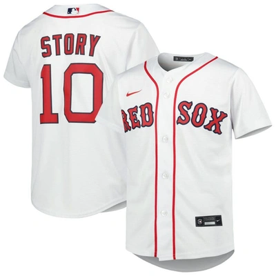 Nike Kids' Youth  Trevor Story White Boston Red Sox Home Replica Player Jersey