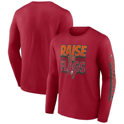 Fanatics Branded Red Tampa Bay Buccaneers Hometown Collection Sweep Long Sleeve T-shirt