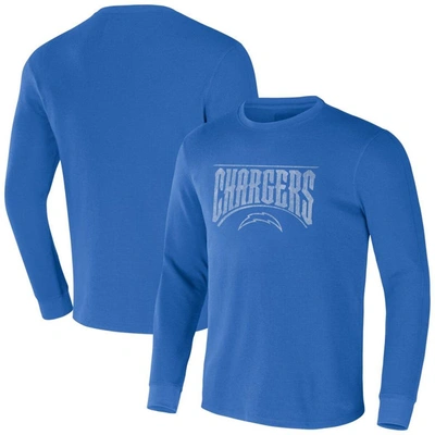 Nfl X Darius Rucker Collection By Fanatics Powder Blue Los Angeles Chargers Long Sleeve Thermal T-sh