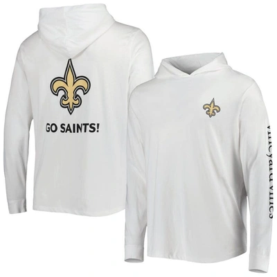 Vineyard Vines White New Orleans Saints Local Long Sleeve Hoodie T-shirt