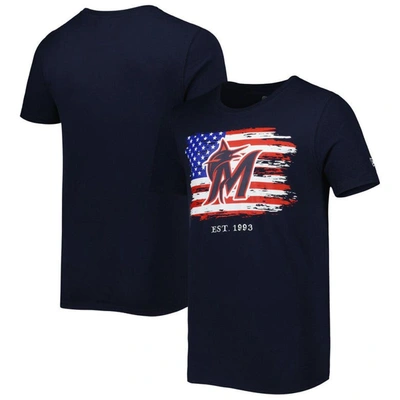 New Era Navy Miami Marlins 4th Of July Jersey T-shirt
