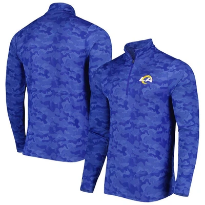 Antigua Royal Los Angeles Rams Brigade Quarter-zip Sweatshirt