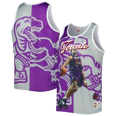 Mitchell & Ness Men's  Vince Carter Purple And Gray Toronto Raptors Sublimated Player Tank Top In Purple,gray