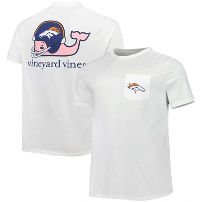 Vineyard Vines White Denver Broncos Big & Tall Helmet T-shirt