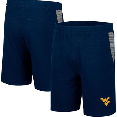 Colosseum Navy West Virginia Mountaineers Wild Party Tri-blend Shorts