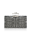 Alexander Mcqueen Studded Four-ring Clutch In Black