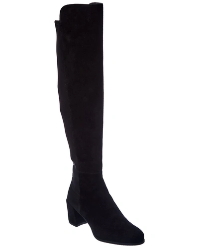 Stuart Weitzman Quebecland Suede Knee-high Boot In Black