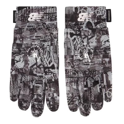 New Balance Unisex Nyc Marathon Lightweight Gloves In Black/grey