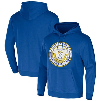 Nfl X Darius Rucker Collection By Fanatics Royal Los Angeles Rams Washed Pullover Hoodie