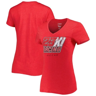 G-iii 4her By Carl Banks Red 23xi Racing Bump & Run V-neck T-shirt