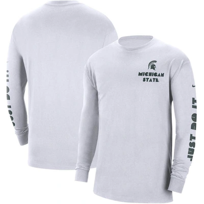 Nike White Michigan State Spartans Heritage Max 90 Long Sleeve T-shirt