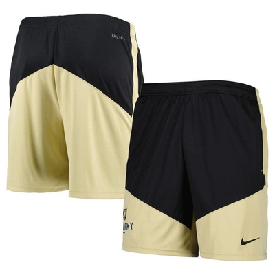 Nike Men's  Black And Gold Army Black Knights Performance Player Shorts In Black,gold