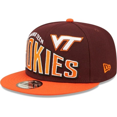 New Era Maroon Virginia Tech Hokies Two-tone Vintage Wave 9fifty Snapback Hat