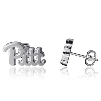 Dayna Designs Pitt Panthers Team Logo Silver Post Earrings