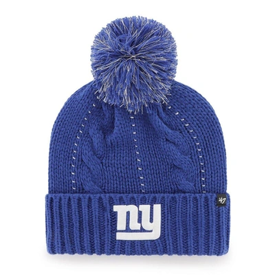 47 ' Royal New York Giants Bauble Cuffed Knit Hat With Pom