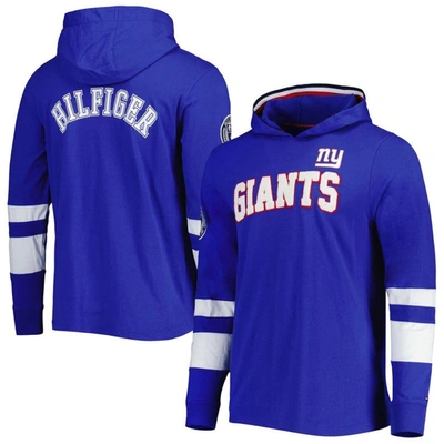 Tommy Hilfiger Royal/white New York Giants Alex Long Sleeve Hoodie T-shirt