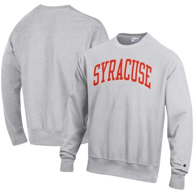 Champion Heathered Gray Syracuse Orange Arch Reverse Weave Pullover Sweatshirt