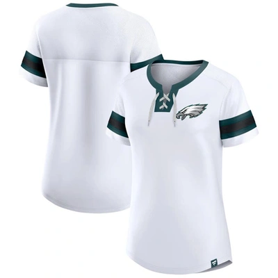 Fanatics Branded White Philadelphia Eagles Sunday Best Lace-up T-shirt
