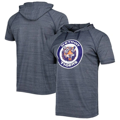 Stitches Navy Detroit Tigers Space-dye Raglan Hoodie T-shirt
