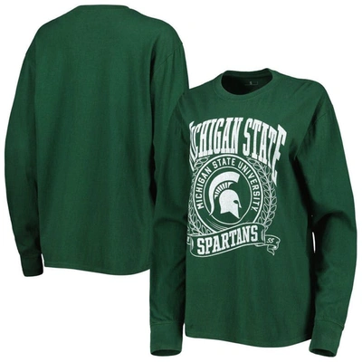 Pressbox Green Michigan State Spartans Big Country Laurels Long Sleeve T-shirt