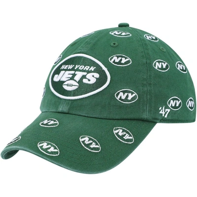 47 ' Green New York Jets Confetti Clean Up Adjustable Hat