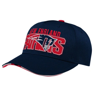 Outerstuff Kids' Youth Navy New England Patriots On Trend Precurved A-frame Snapback Hat