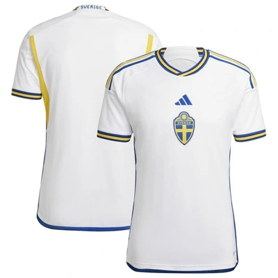 Adidas Originals Adidas White Sweden National Team 2022/23 Away Replica  Jersey In White/glow Blue | ModeSens