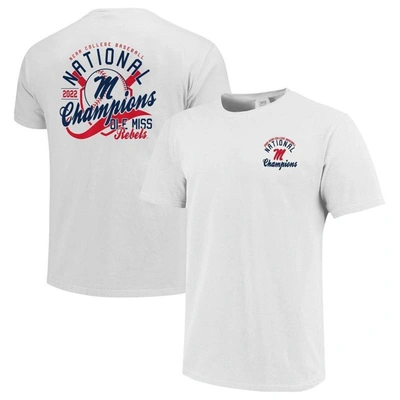 Image One Baseball College World Series Champions Script T-shirt In White