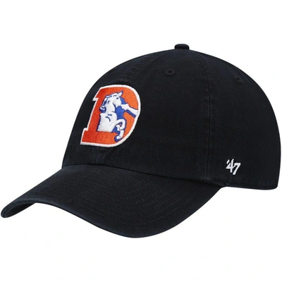 47 ' Black Denver Broncos Clean Up Legacy Adjustable Hat