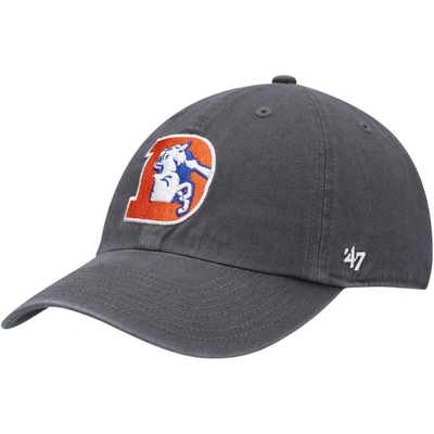 47 ' Charcoal Denver Broncos Clean Up Legacy Adjustable Hat