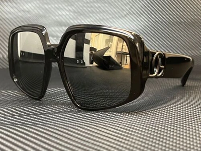 Pre-owned Dolce & Gabbana Dg4386 501 88 Black Square 58 Mm Women's Sunglasses In Gray