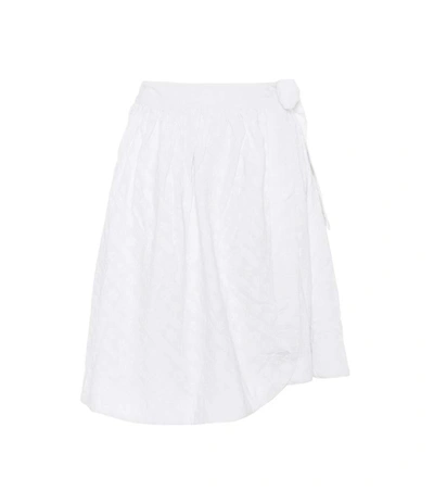 She Made Me Sita Cotton Wrap Skirt In White