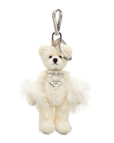 Prada Swarovski&#174; Crystal Teddy Bear Charm For Handbag, White (bianco)  In Na | ModeSens