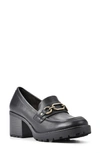 White Mountain Footwear Booster Heeled Loafer In Black