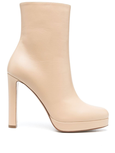 Francesco Russo Heeled Ankle Boots In Dust