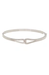 Meshmerise Diamond Loop Bangle Bracelet In White Gold