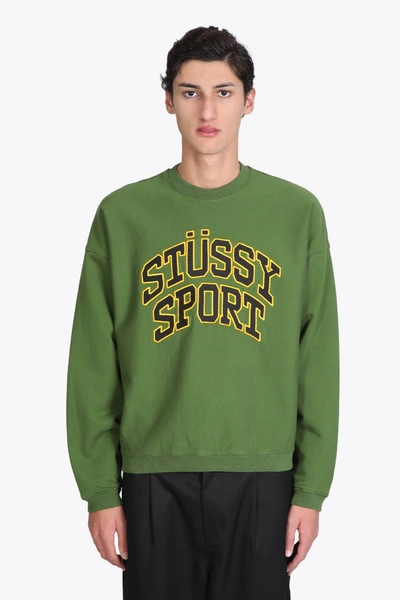 Stussy Relaxed Oversized Crew Green Cotton Crewneck Sweatshirt With Front  Embroidery - Relaxed Oversized Cr In Color: Green | ModeSens