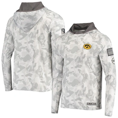 Colosseum Arctic Camo Iowa Hawkeyes Oht Military Appreciation Long Sleeve Hoodie Top