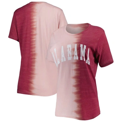 Gameday Couture Crimson Alabama Crimson Tide Find Your Groove Split-dye T-shirt