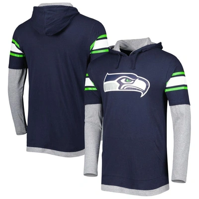 New Era College Navy Seattle Seahawks Long Sleeve Hoodie T-shirt
