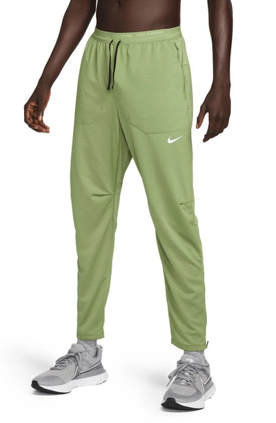 Nike Men's Phenom Dri-fit Knit Running Pants In Alligator/reflective Silver