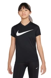 Nike Dri-fit Legend Big Kids' (girls') V-neck Training T-shirt In Black