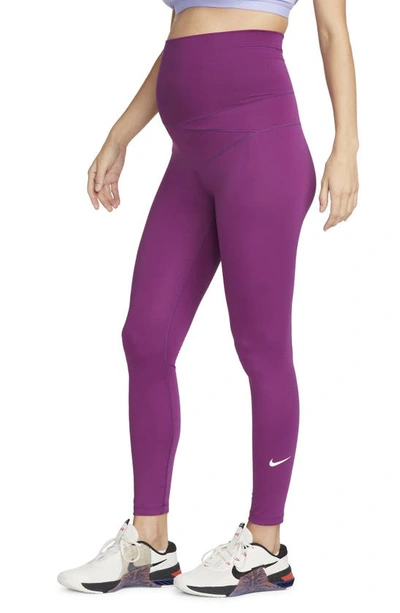 Nike Women's One (m) High-waisted Leggings (maternity) In Purple
