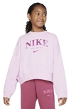 Nike Sportswear Big Kids' (girls') Fleece Sweatshirt In Pink