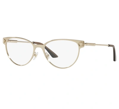 Versace Demo Cat Eye Ladies Eyeglasses Ve1277 1252 54 In Gold Tone